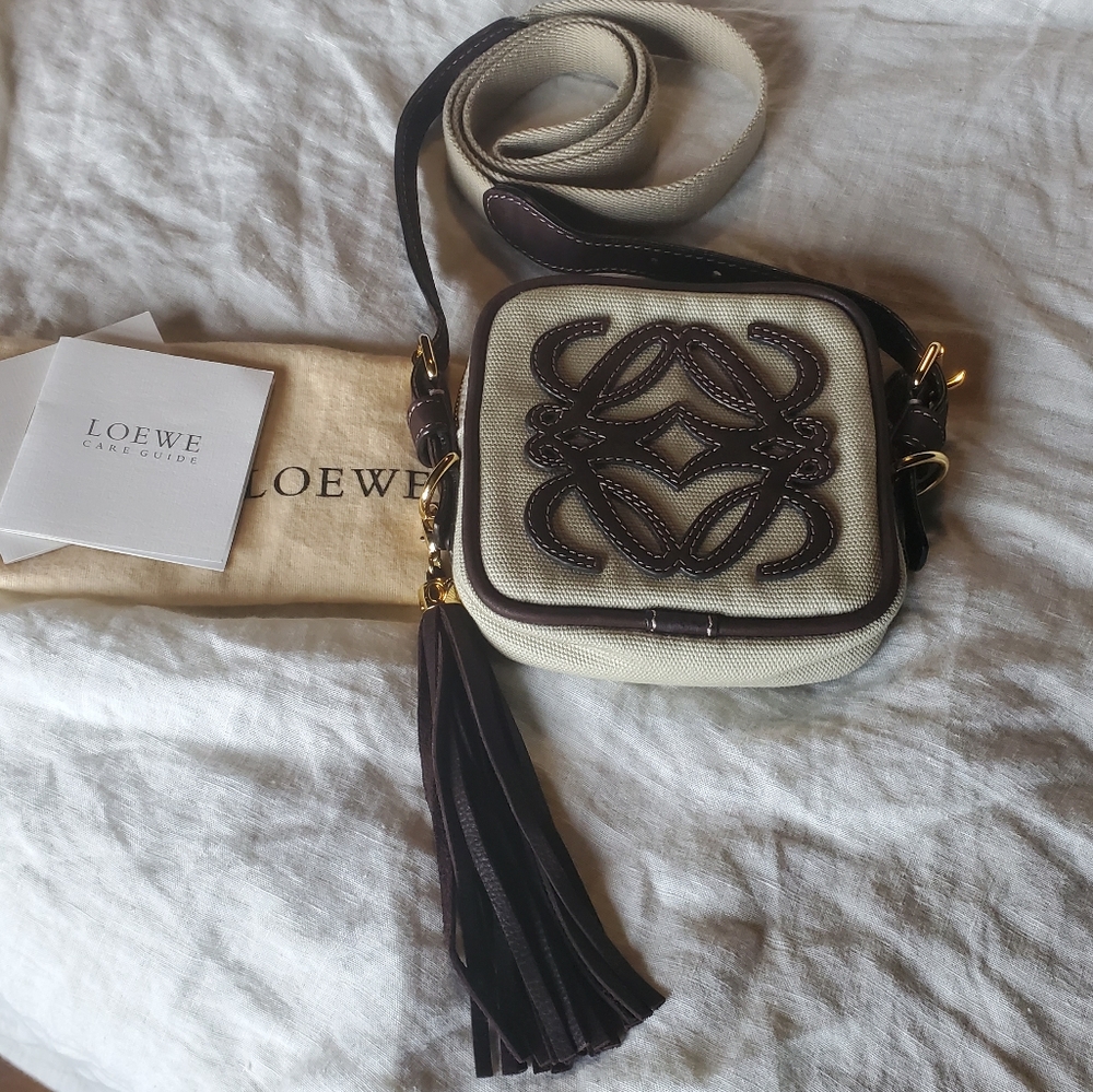 LOEWE Logos Cross Body Shoulder Bag with tassel